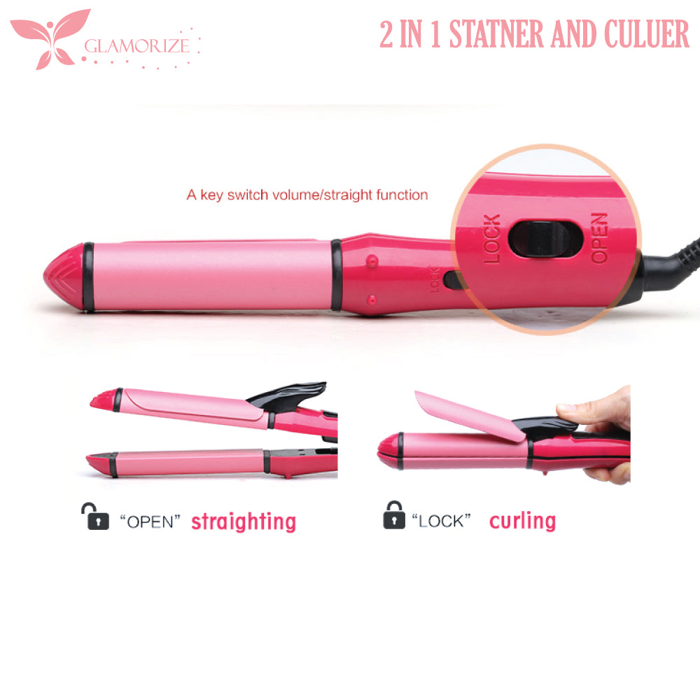 2in1 Hair Straightener and Curler