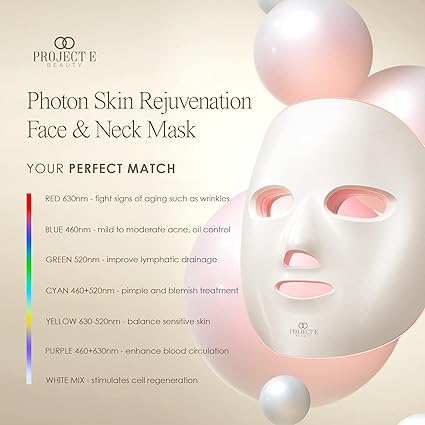 7 Colors LED Facial Mask Photon Therapy Skin