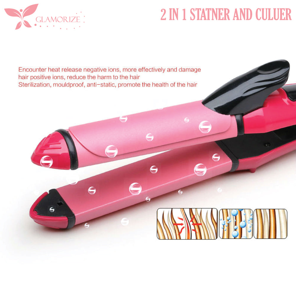 How to use a 2 in 1 straightener and curler hotsell