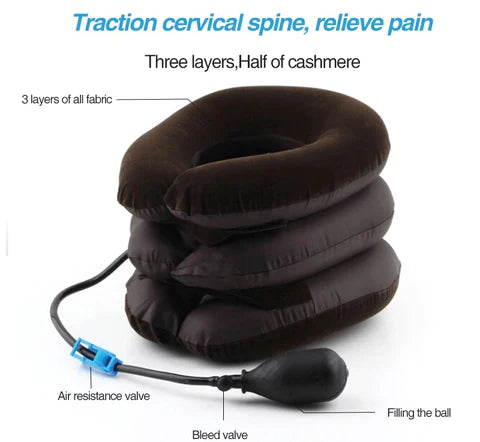 Neck Massager 3 Layered Multi-functional Spine & Cervical Device Soft Neck Pillow